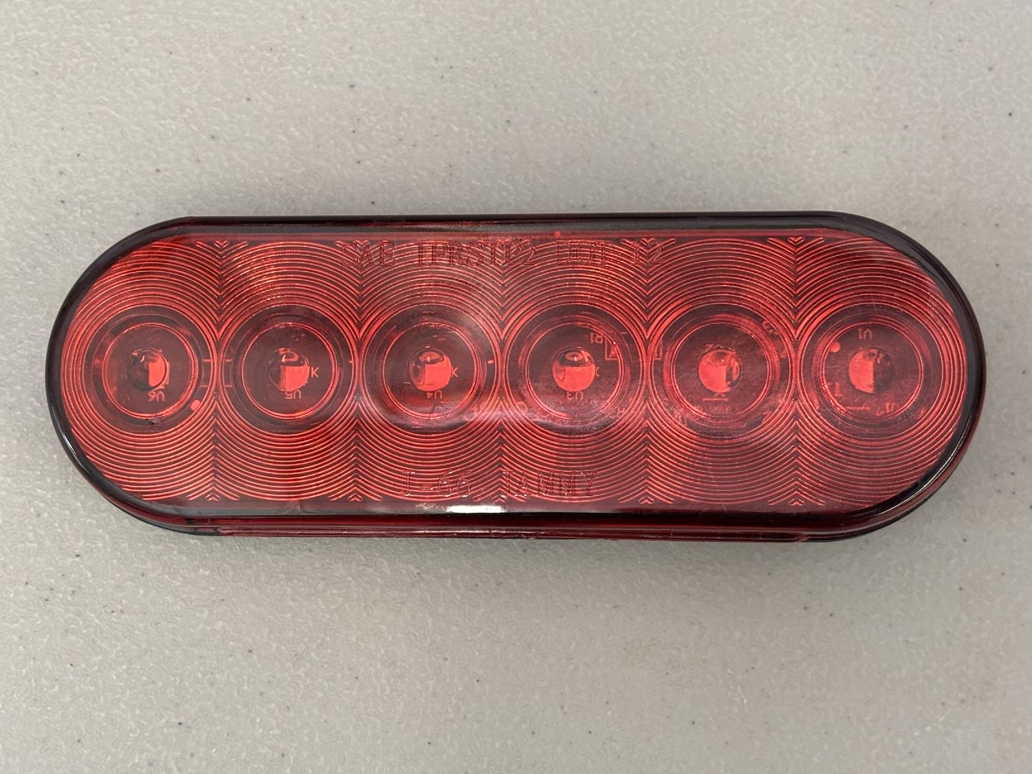Red LED Stop Tail Turn Light 6" Oval, Grommet Mount