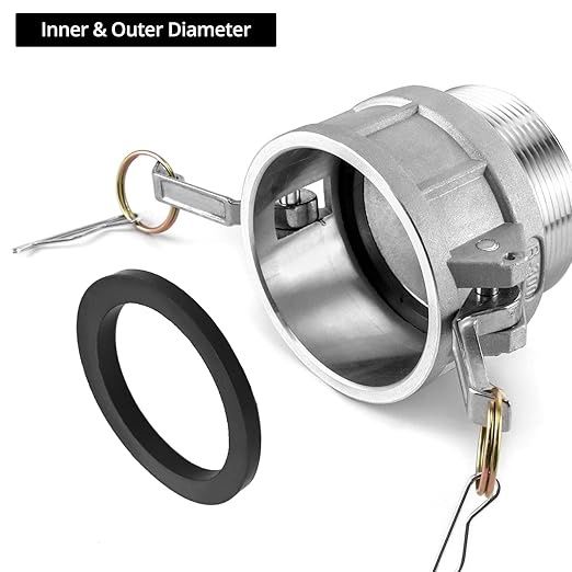 QWORK  3 Inch Camlock Fitting Gasket Rubber Hose