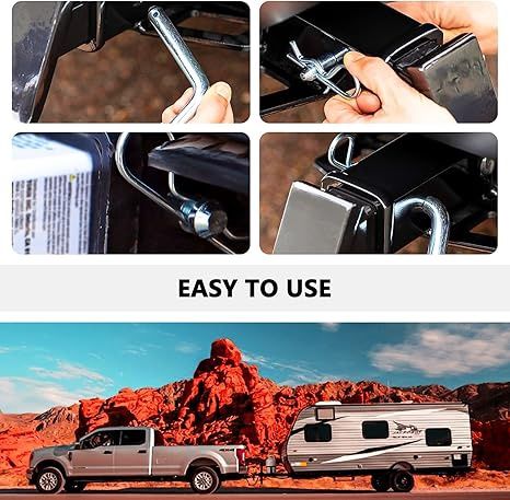 Cenipar Trailer Hitch Pin &amp; Clip with Grooved Head, 5/8-Inch Diameter, Fits 2 or 2-1/2-Inch Receiver