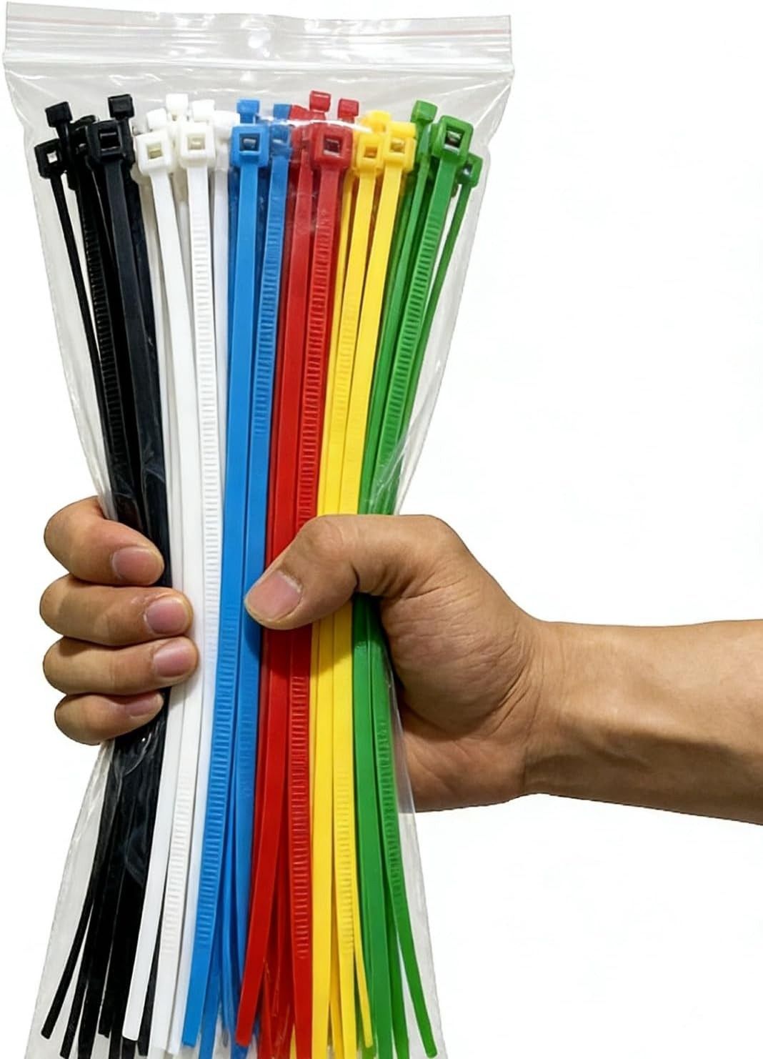 Zonkltd Cable Zip Tie 8" Multi-Color Pack/120 55 lb Tensile