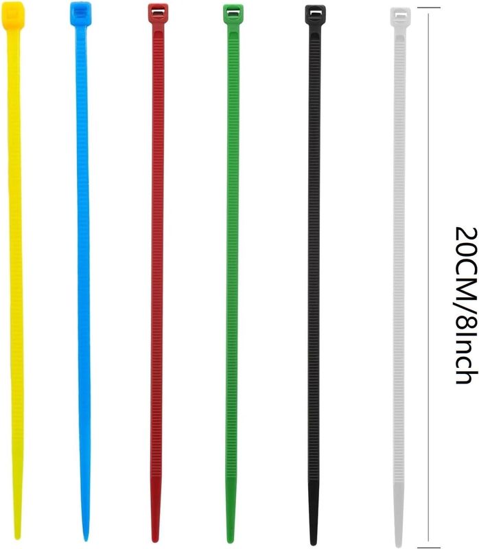 Cable Zip Tie 8" Multi-Color Pack/120 55 lb Tensile