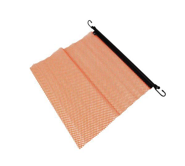 MYTEE Jersey Mesh Flag w/ Rubber Bungee, Orange 18"x18"