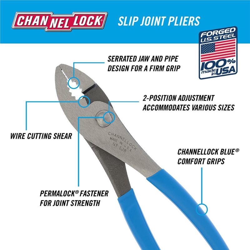 Channellock 528 8 Inch Slip Joint Pliers