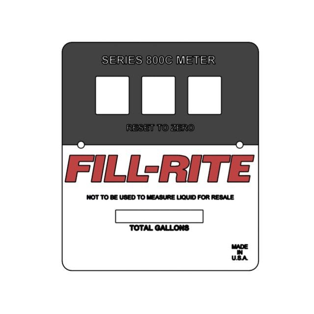 Fill-Rite 800 Series Meter Replacement Faceplate (Set of 5)
