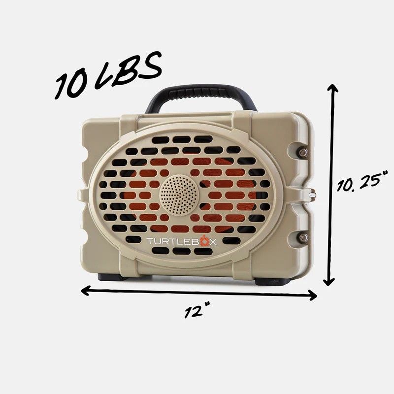 Turtlebox Portable, Waterproof, Bluetooth Speaker, Color: Tan, Style: Original