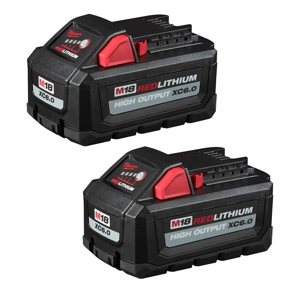 Milwaukee M18™ REDLITHIUM™ HIGH OUTPUT™ XC6.0 Battery 2-Pack