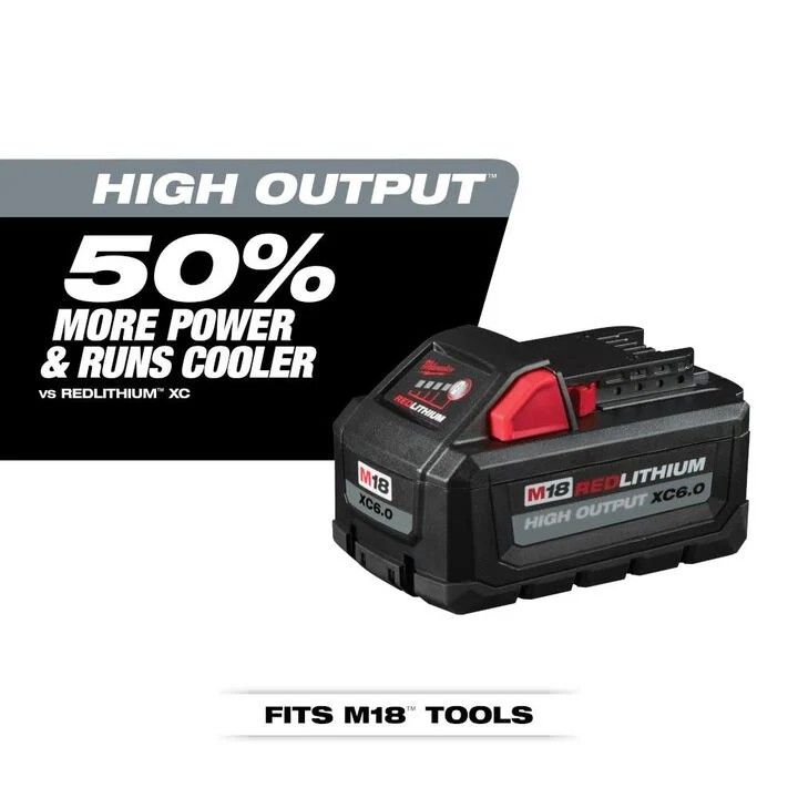 Milwaukee M18™ REDLITHIUM™ HIGH OUTPUT™ XC6.0 Battery 2-Pack