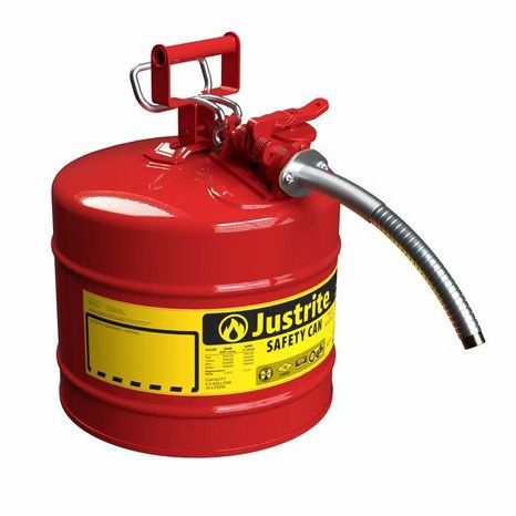 Justrite Type II Steel Safety Can,  AccuFlow™, Red