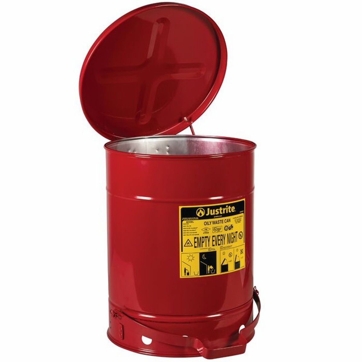 Justrite 10 Gal Oily Waste Can