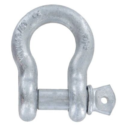 USCC 1-1/2" Galvanized Screw Pin Anchor Shackle - 17 Ton