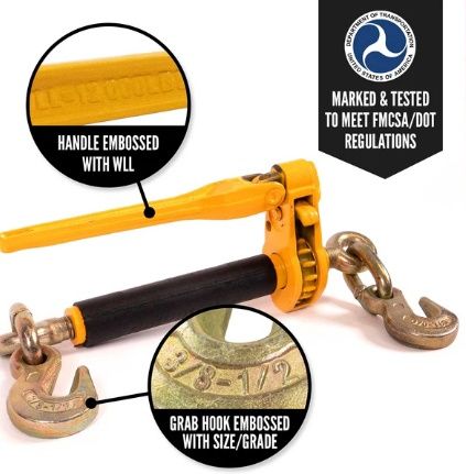 Peerless QuikBinder Plus™ Ratchet Binder, 3/8"-1/2"