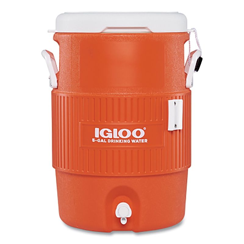 Igloo Seat Top Water Jug, 5 gal, Orange