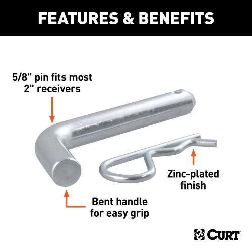 CURT 5/8" Receiver Hitch Pin &amp; Clip