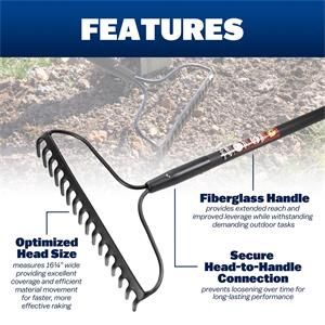 Marshalltown PROSCAPE™ 16-Tine Bow Rake