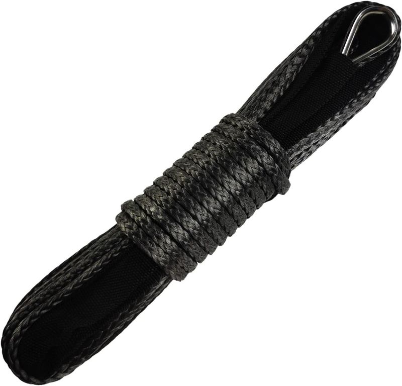 TOUGH 1/4" x 50 ft 10,000LBs Synthetic Winch Line Cable Rope