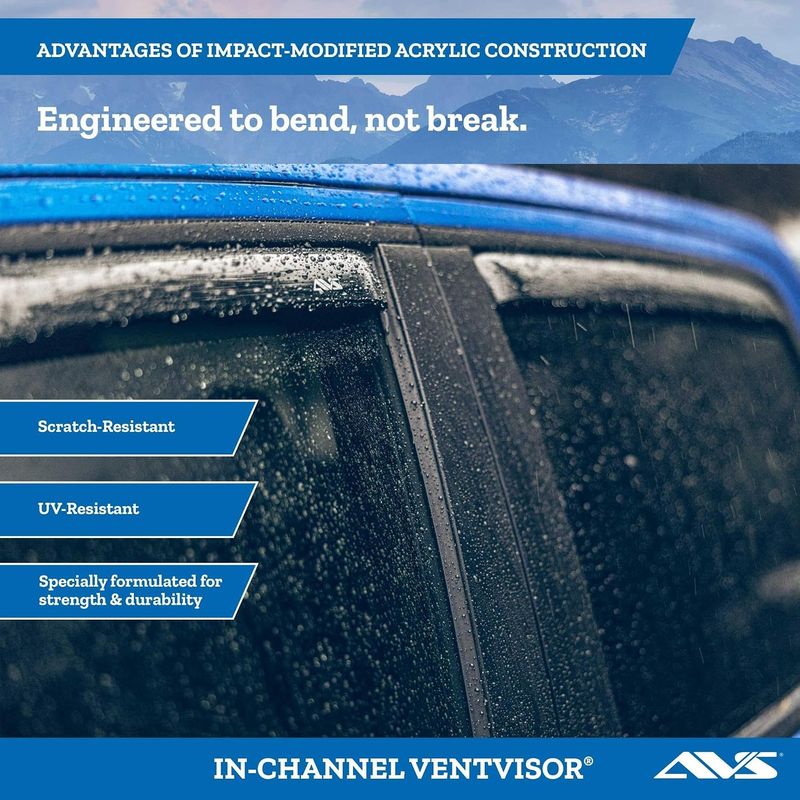 Auto Ventshade AVS in-Channel Rain Guards #194381, Smoke