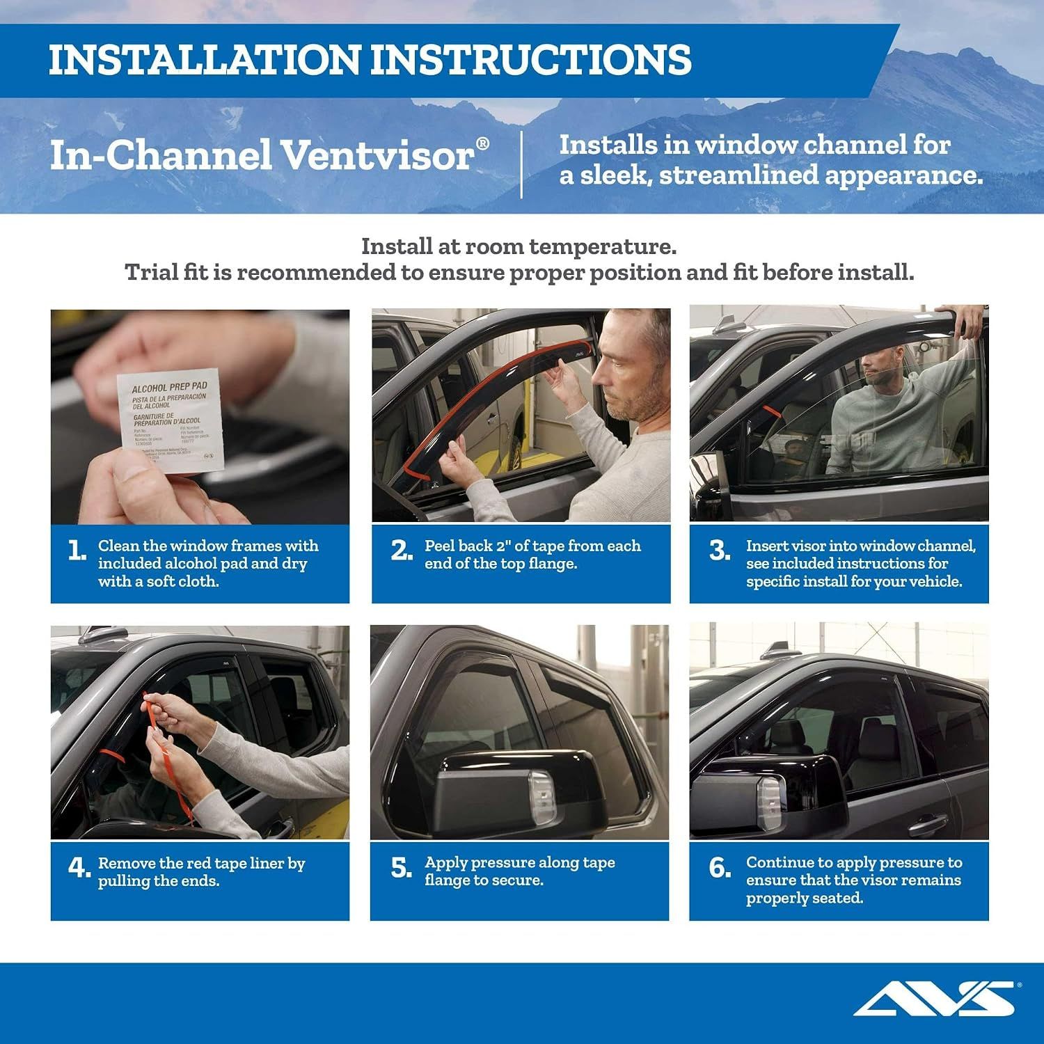 Auto Ventshade AVS in-Channel Rain Guards #194381, Smoke
