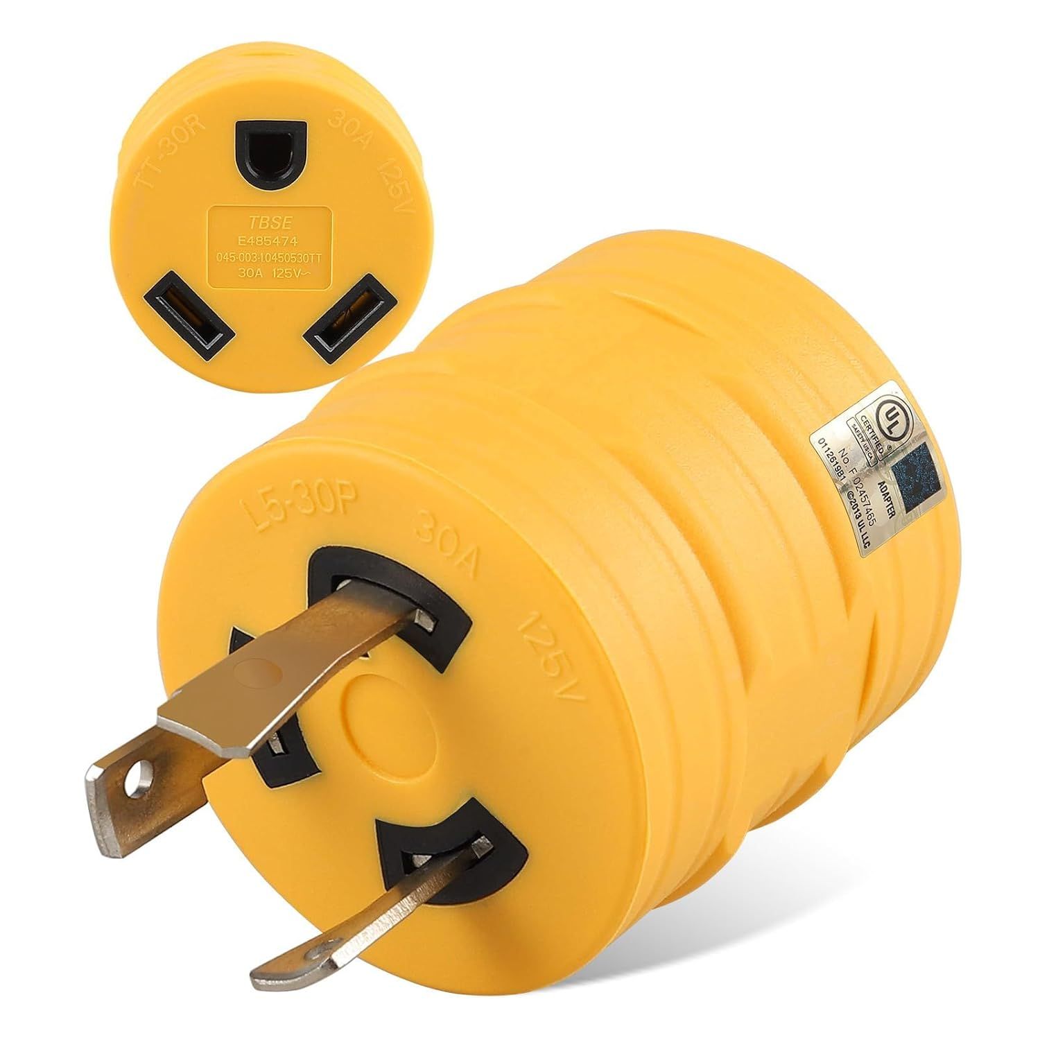 MECMO RV Generator Adapter L5-30P to TT-30R 30 Amp RV Adapter