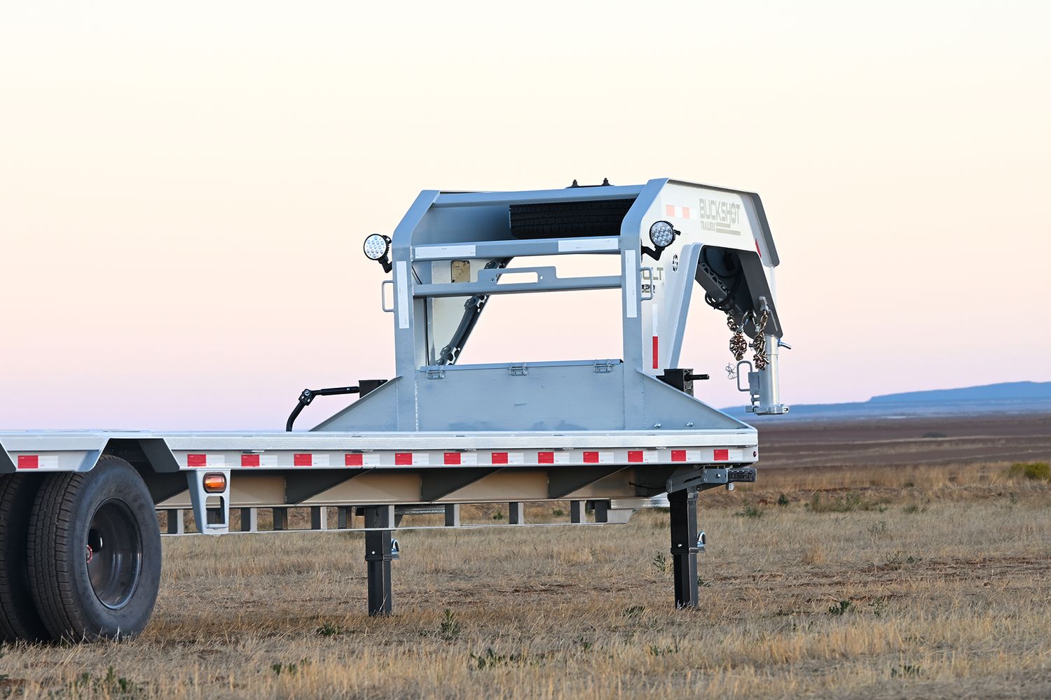 Buckshot 30'x102" Gooseneck Deckover Trailer, BOLT 30R, 12K Axles, Gunmetal Gray