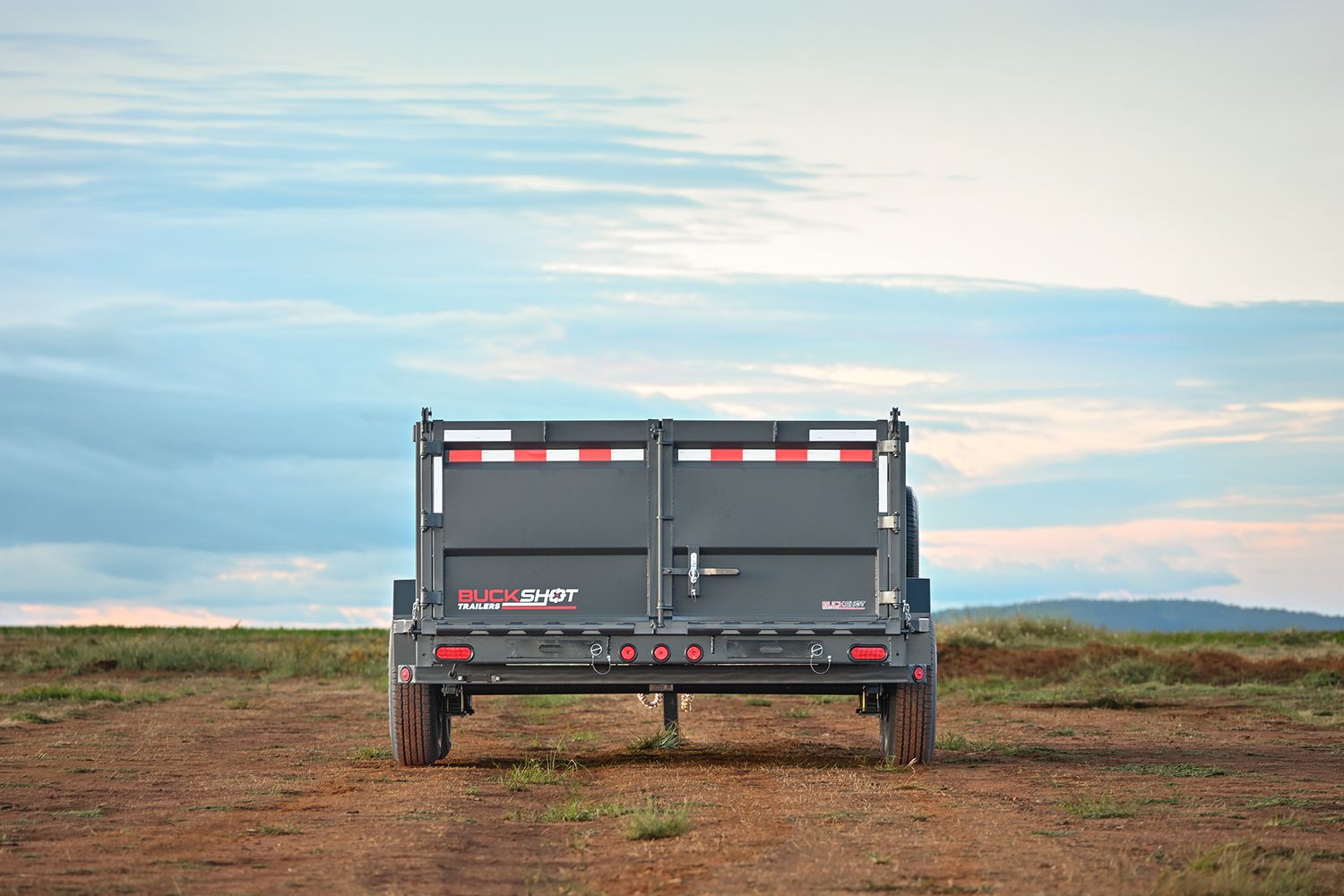 Buckshot 14'x83" Bumper Pull Dump Trailer LP314, 7K Axles, 36" walls/gate, Gunmetal Gray