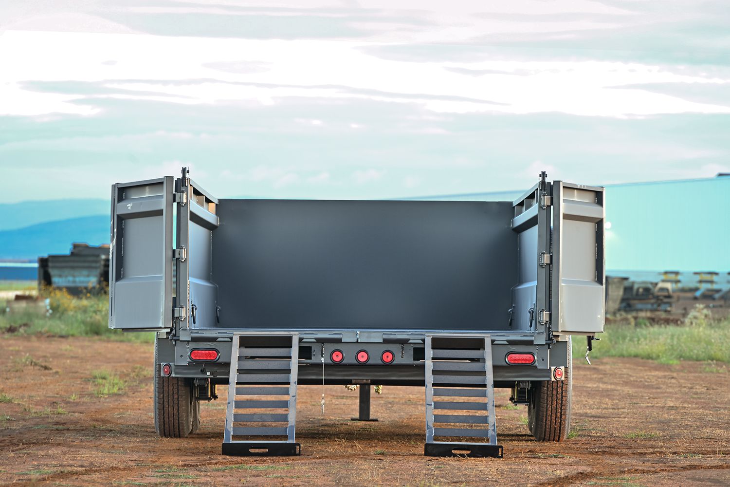 Buckshot 14'x83" Bumper Pull Dump Trailer LP314, 7K Axles, 36" walls/gate, Gunmetal Gray