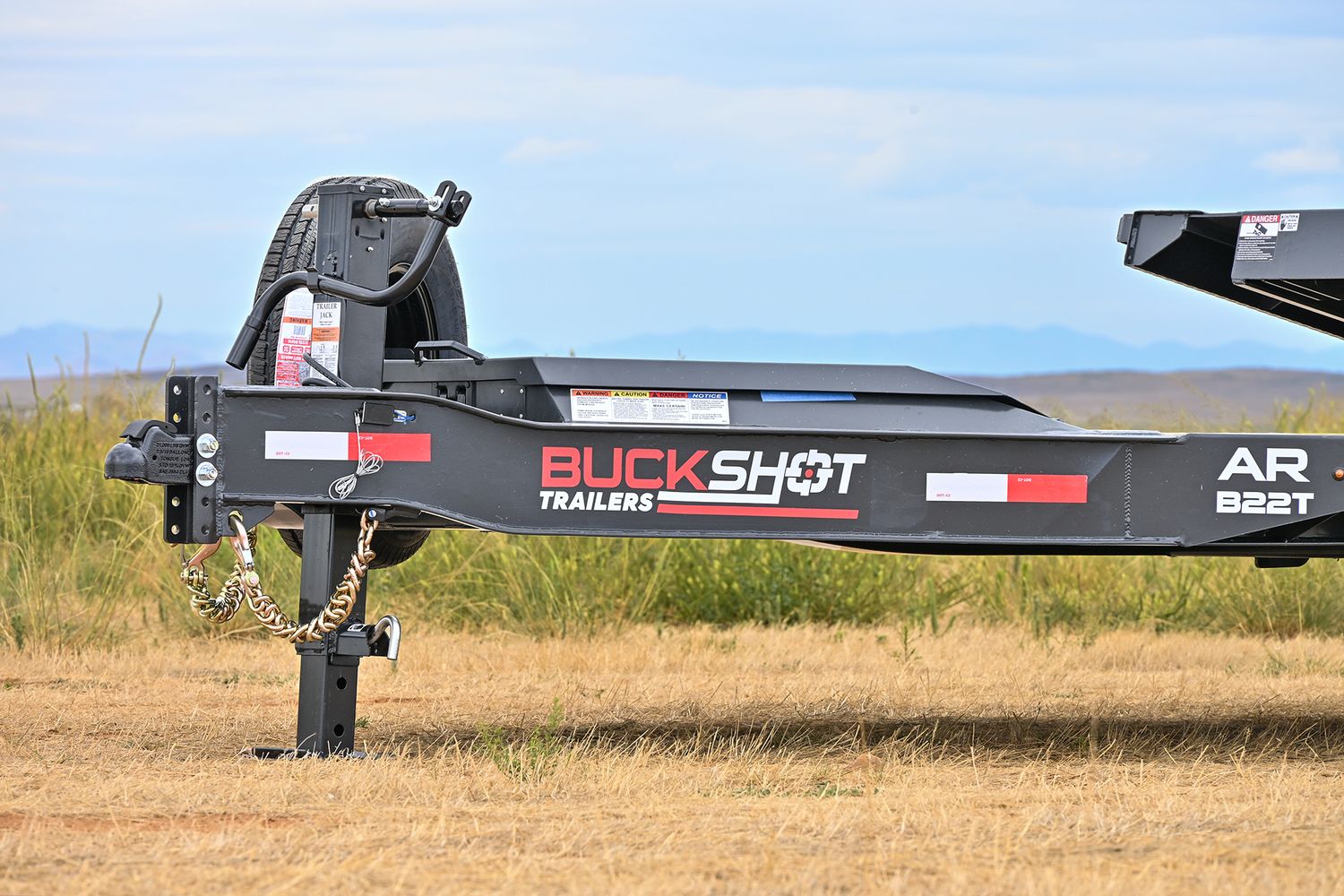 Buckshot 22'x102" Bumper Pull Tilt Trailer AR B22T, 7K Axles, Toolbox w/ Winch Plate, Gunmetal Gray