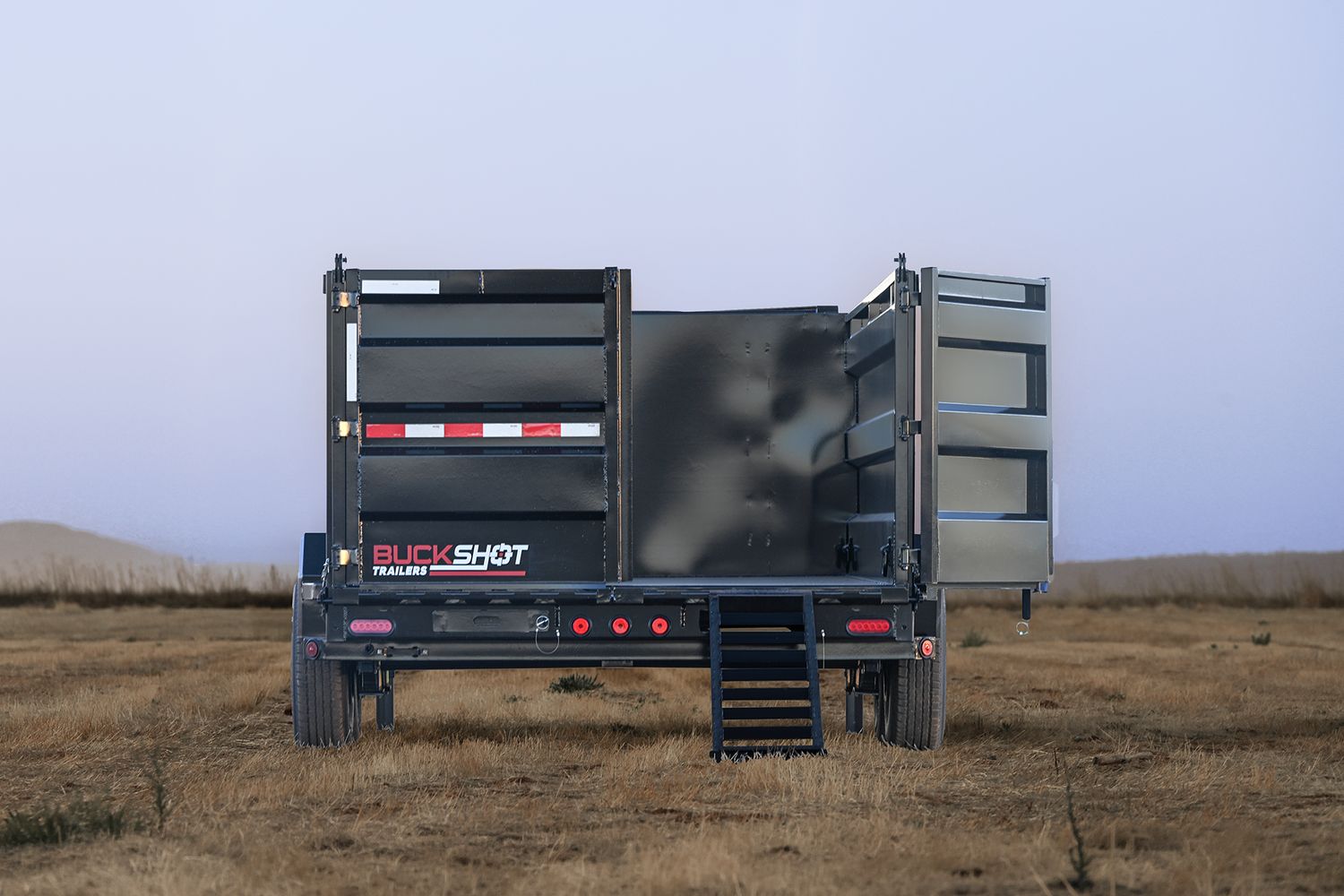 Buckshot 16'x83" Gooseneck Dump Trailer GHI316, 7K Axles,36" walls/gate, Gunmetal Gray