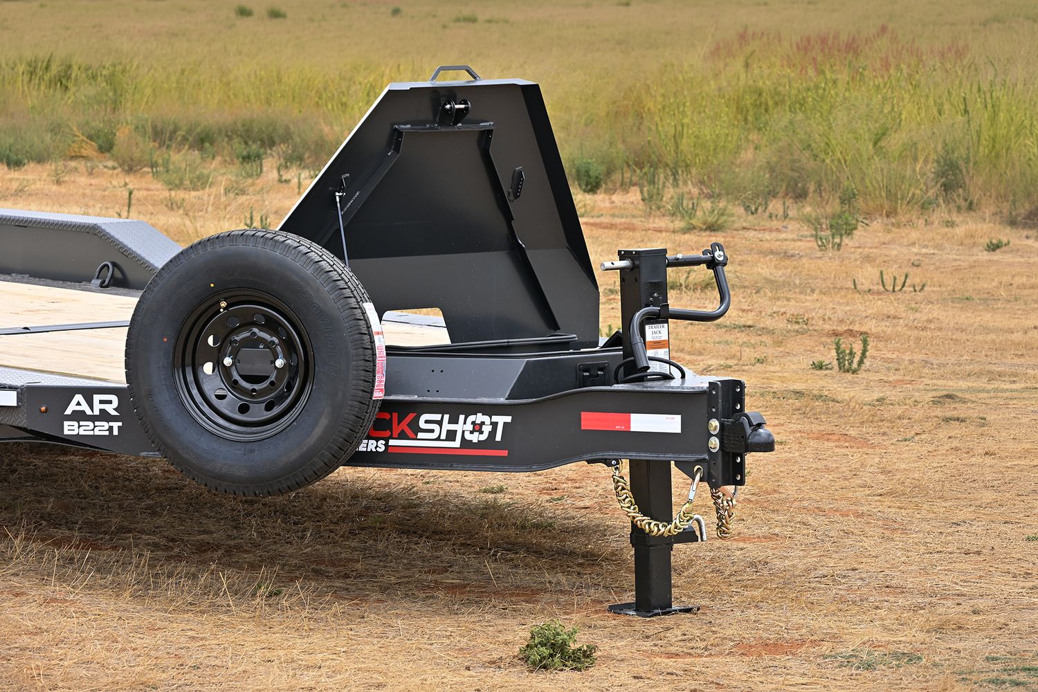 Buckshot 22'x102" Bumper Pull Tilt Trailer AR B22T, 8K Axles, Toolbox w/ Winch Plate, Gunmetal Gray