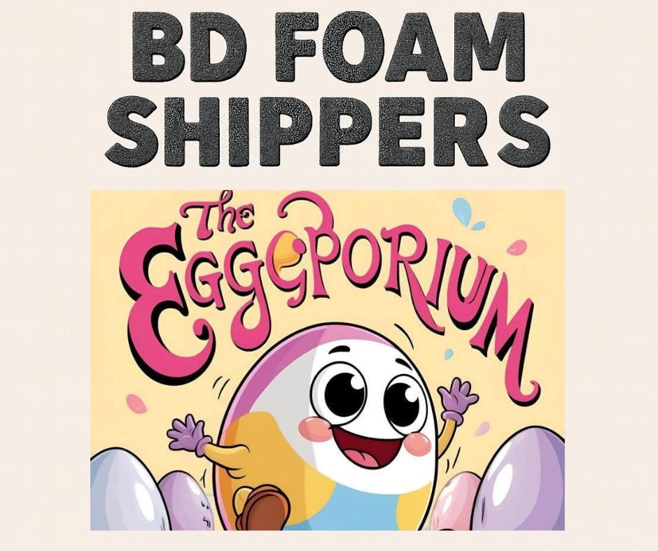 BD 6-Hole Chicken Egg Foam Shipper Set (9x5)