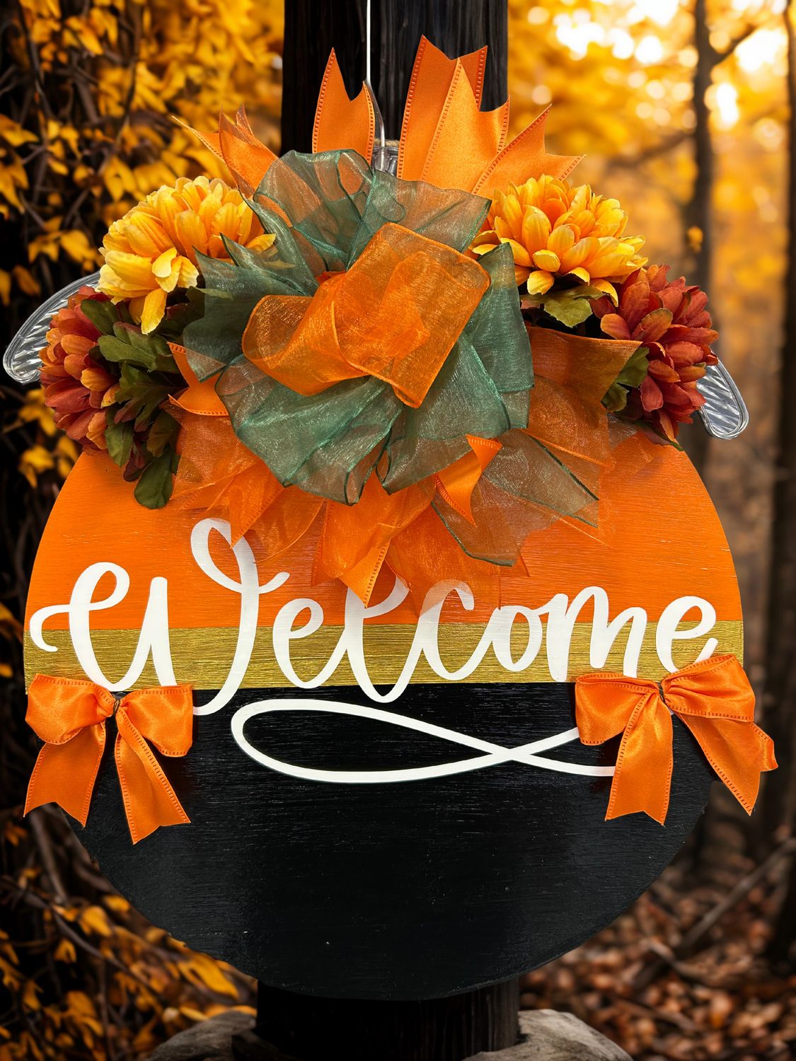WELCOME FALL 15X15 ROUND DOOR HANGER