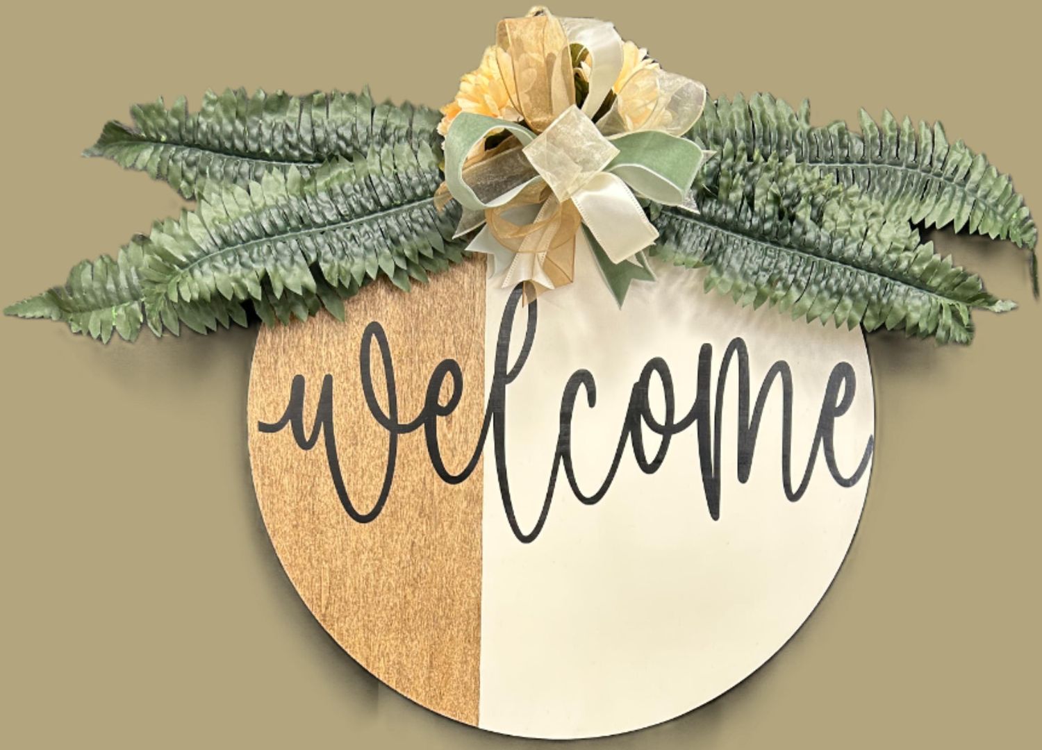 WELCOME 19X19 ROUND DOOR HANGER