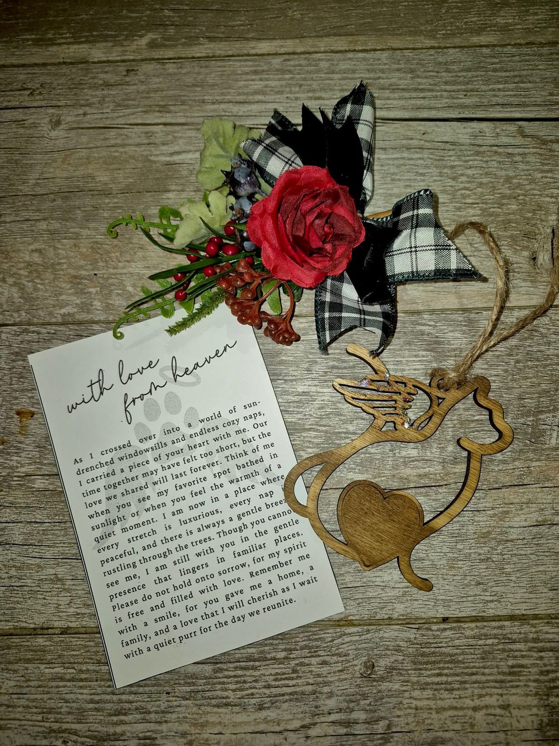 With Love from Heaven Cat Memorial Keepsake With Love from Heaven Cat Memorial Keepsake