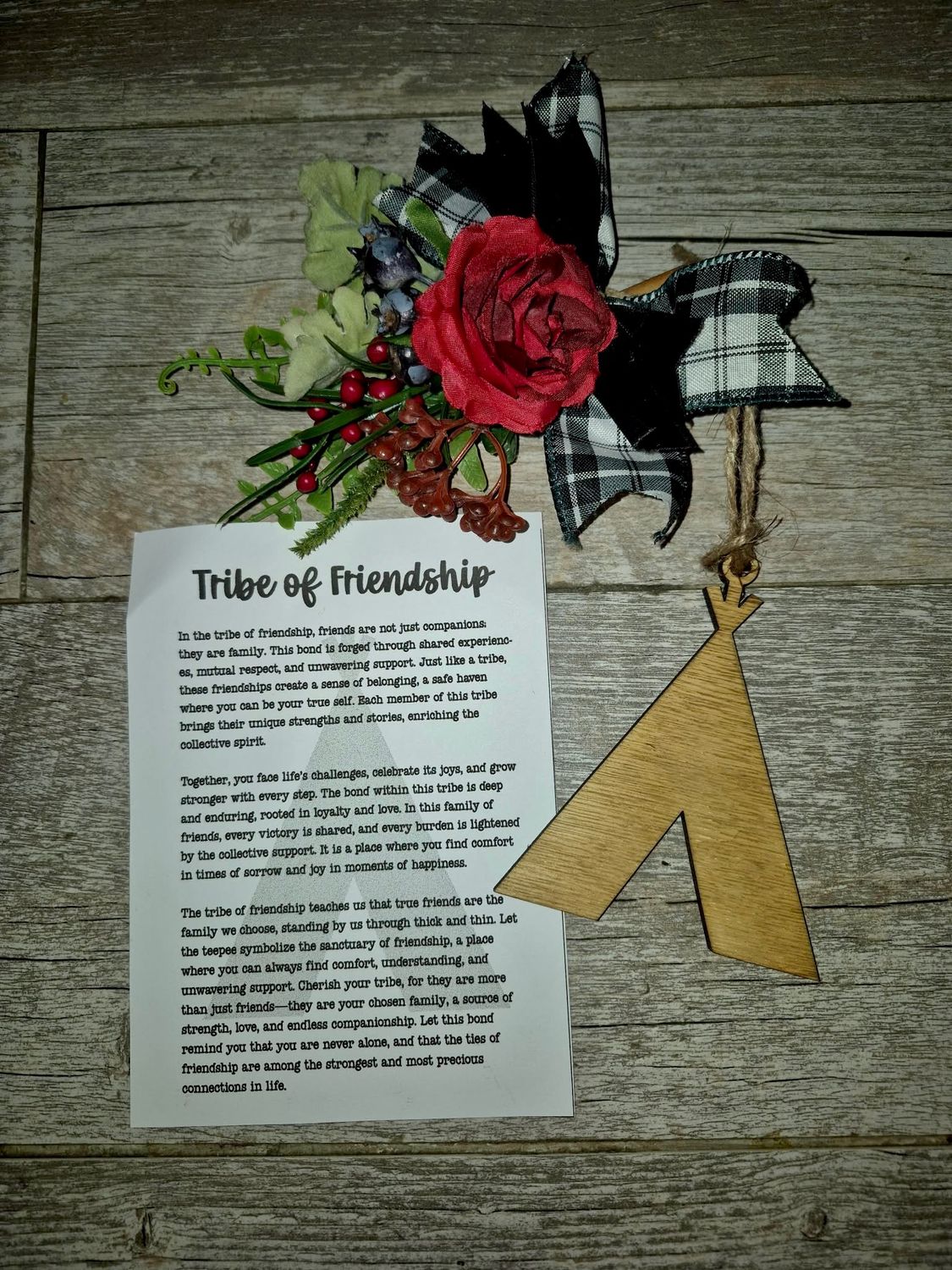 Tribe of Friendship Keepsake