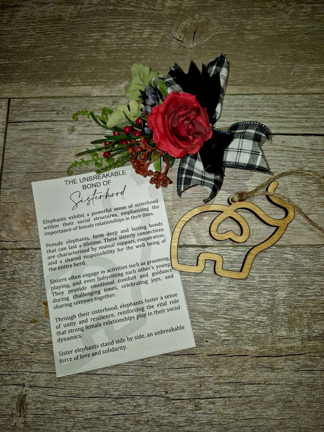 The Unbreakable Bond of Sisterhood Keepsake The Unbreakable Bond of Sisterhood Keepsake