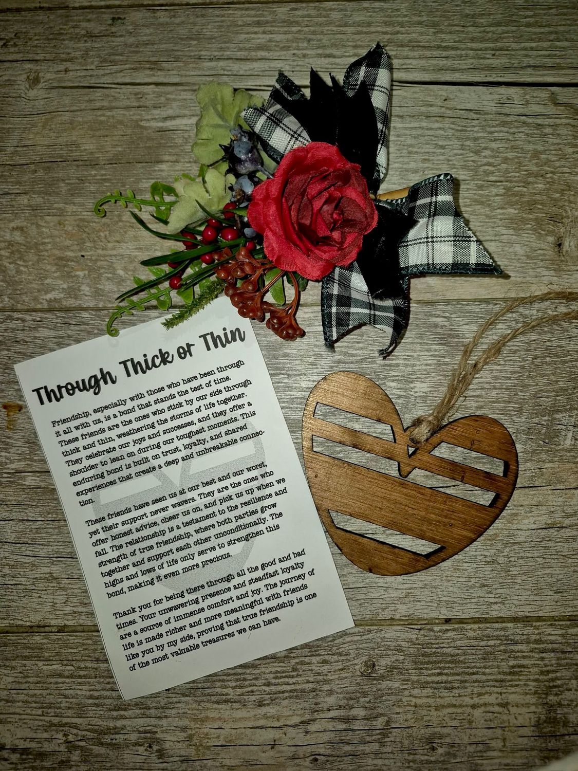 Through Thick and Thin Keepsake Through Thick and Thin Keepsake