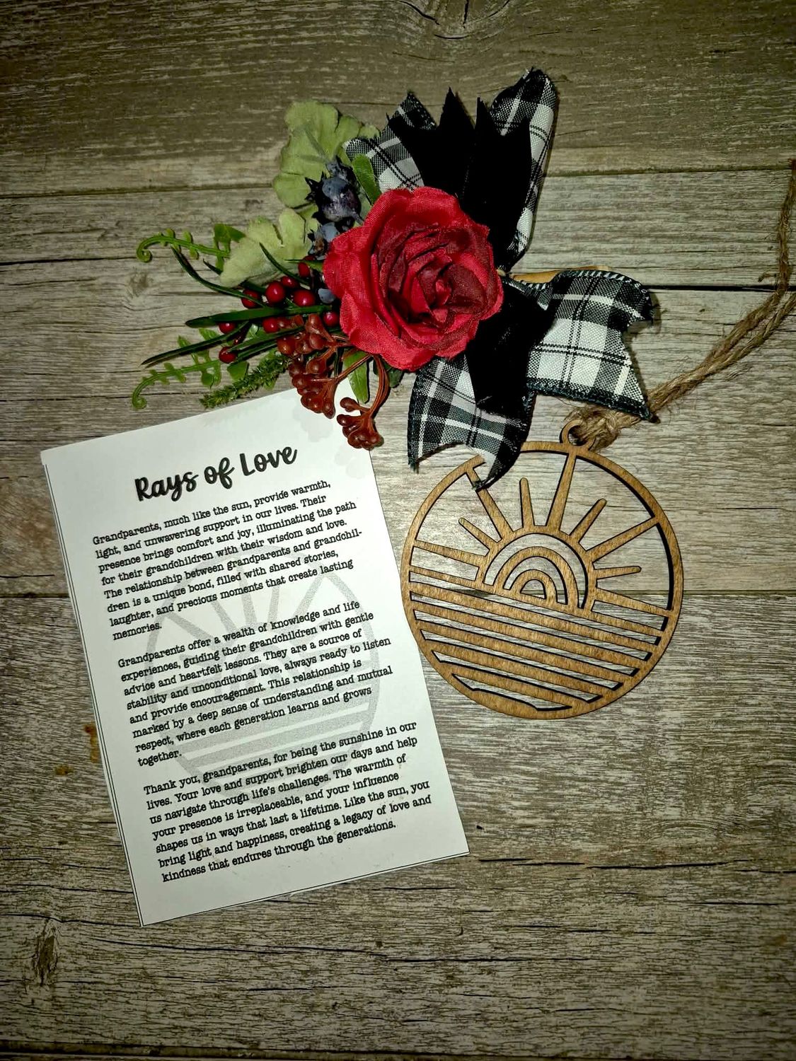 Rays of Love (Grandparents) Keepsake Rays of Love (Grandparents) Keepsake