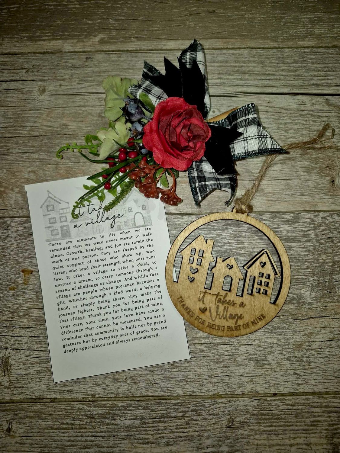 It Takes a Village Keepsake It Takes a Village Keepsake