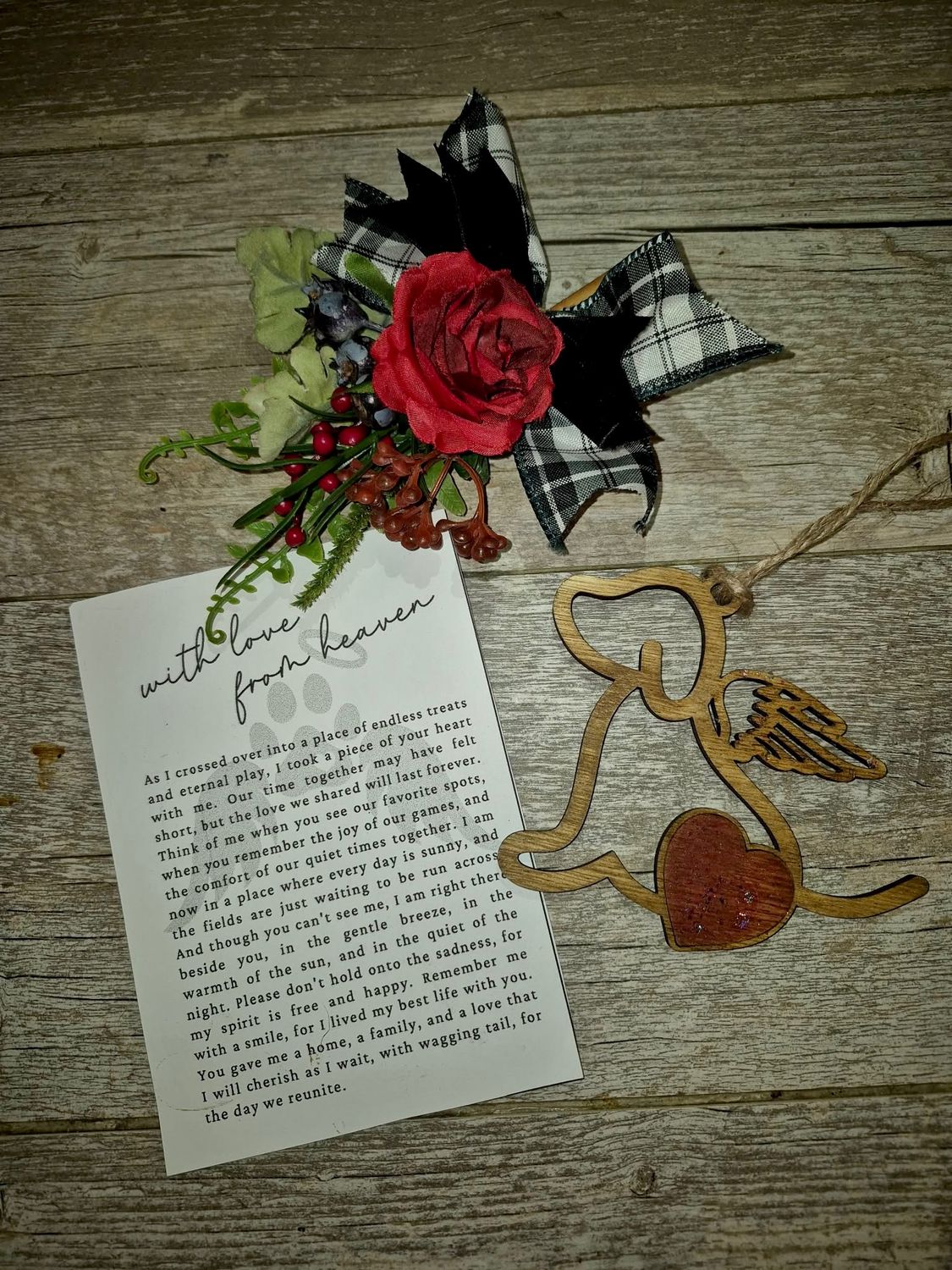 With Love From Heaven Dog Memorial Keepsake With Love From Heaven Dog Memorial Keepsake