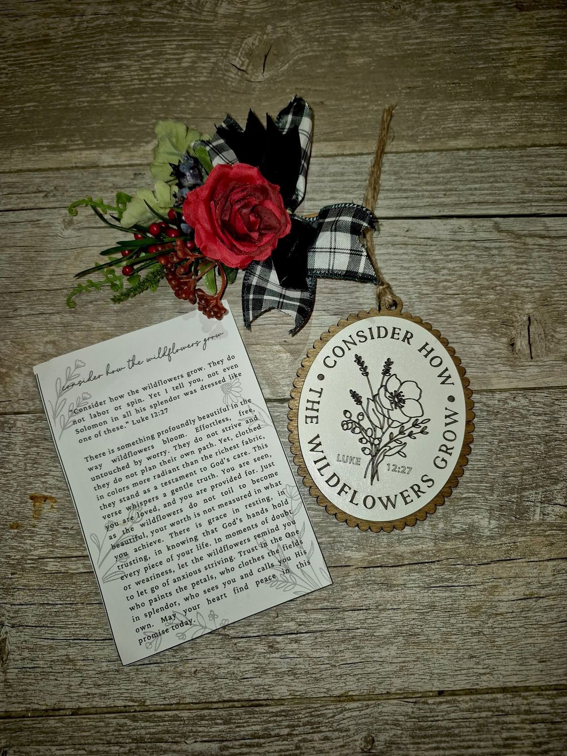 Consider How The WildFlowers Grow Keepsake Consider How The WildFlowers Grow Keepsake