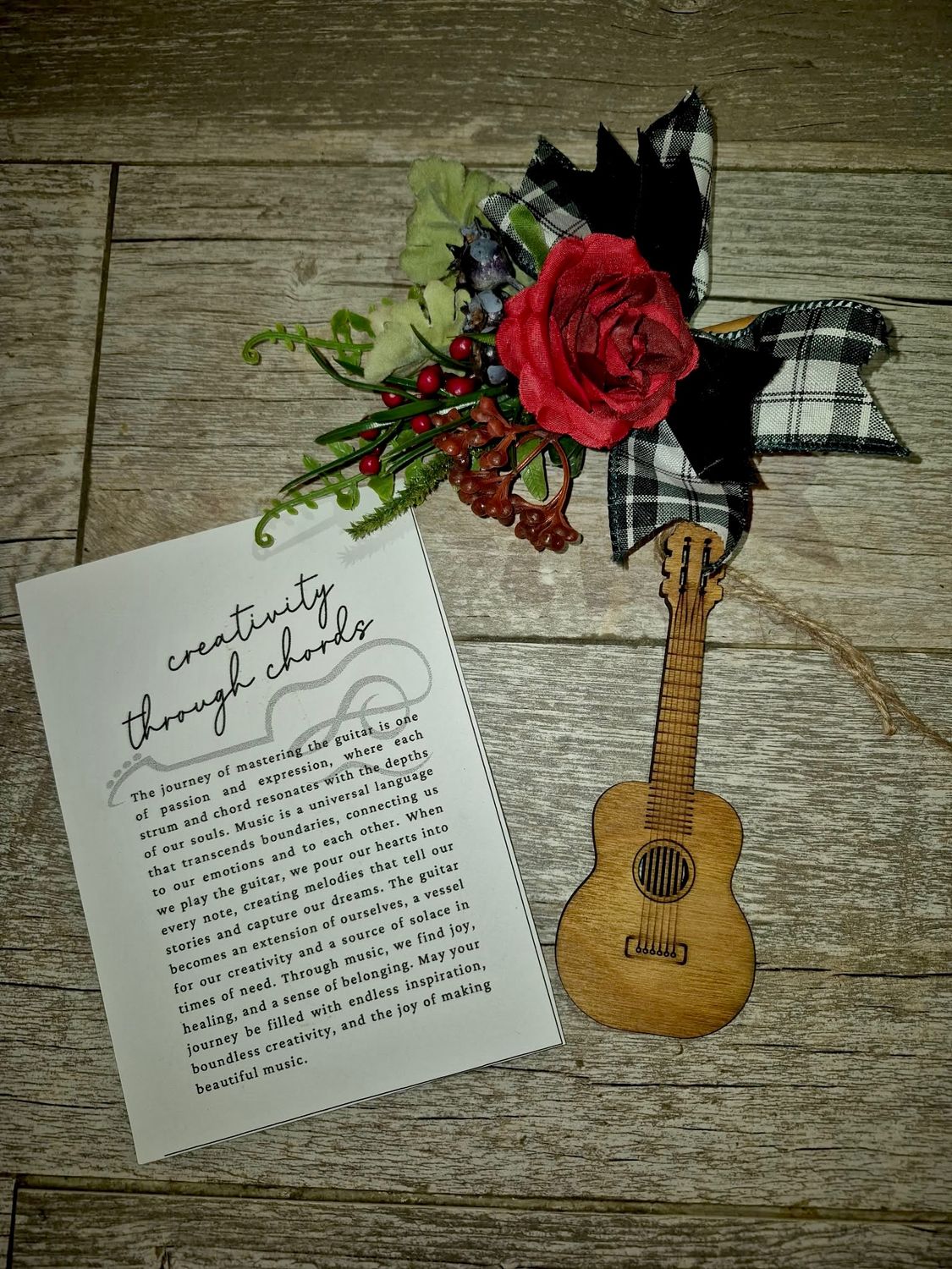 Creativity Through Chords Guitar Keepsake Creativity Through Chords Guitar Keepsake
