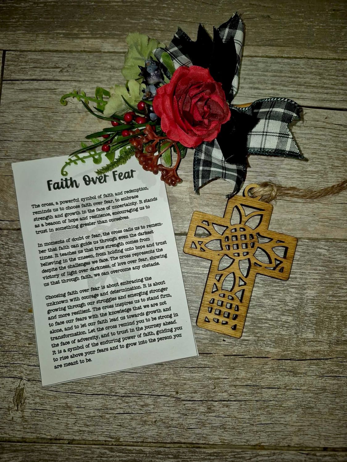 Faith Over Fear Cross Keepsake Faith Over Fear Cross Keepsake
