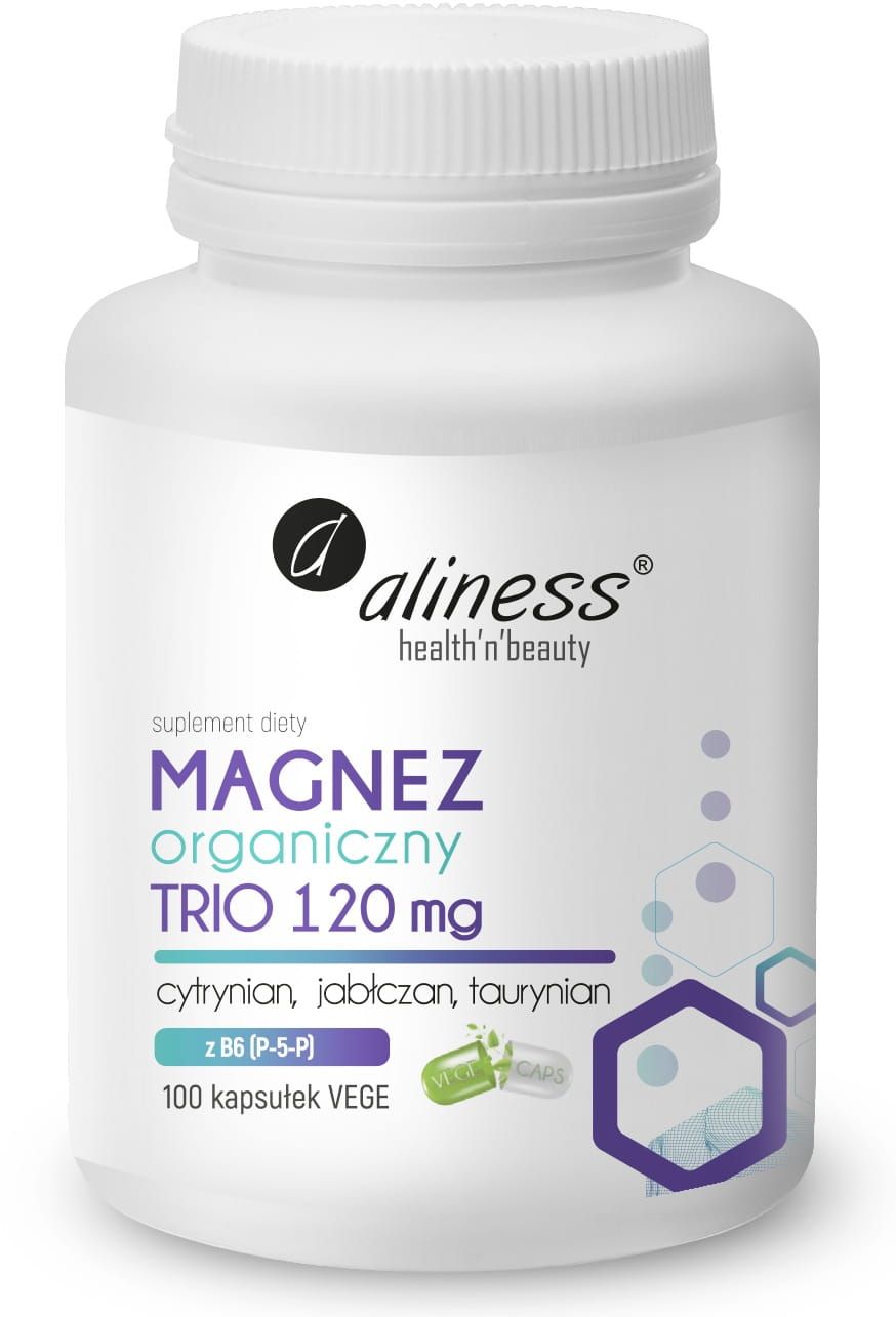 Magnez organiczny TRIO 120 mg z B6