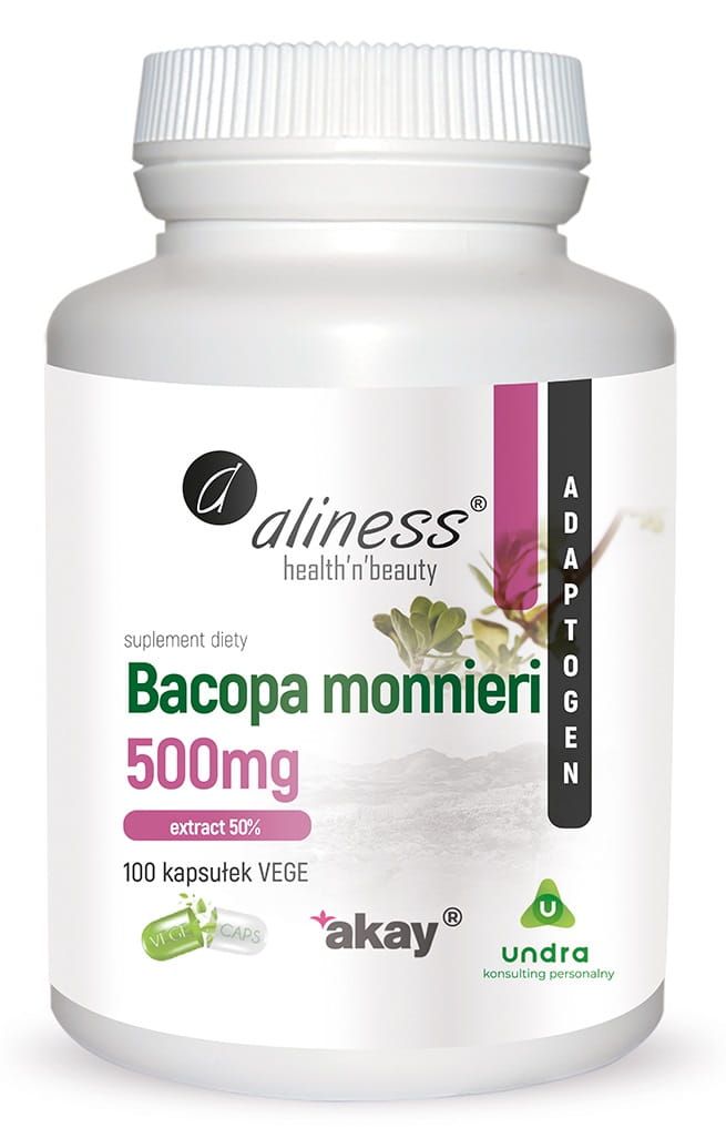 Bacopa monnieri extract 50%, 500 mg x 100 Vege Caps.