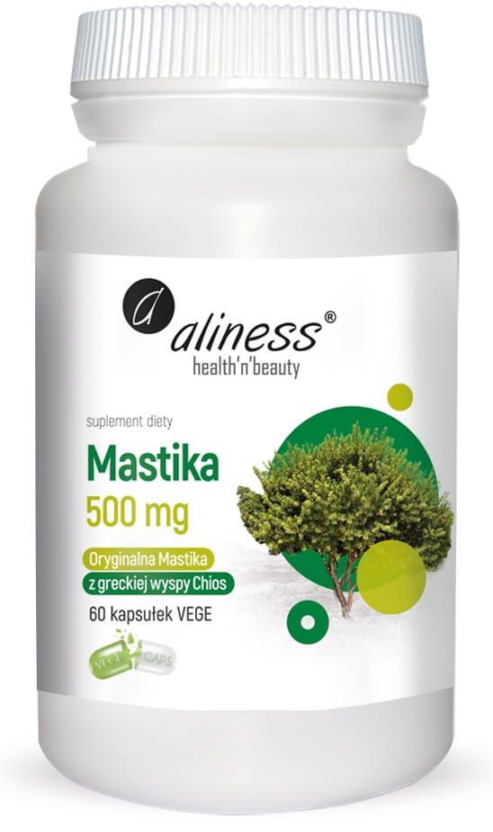 Mastika, sproszkowana żywica Pistacia lentiscus 500mg x 60 Vege caps.