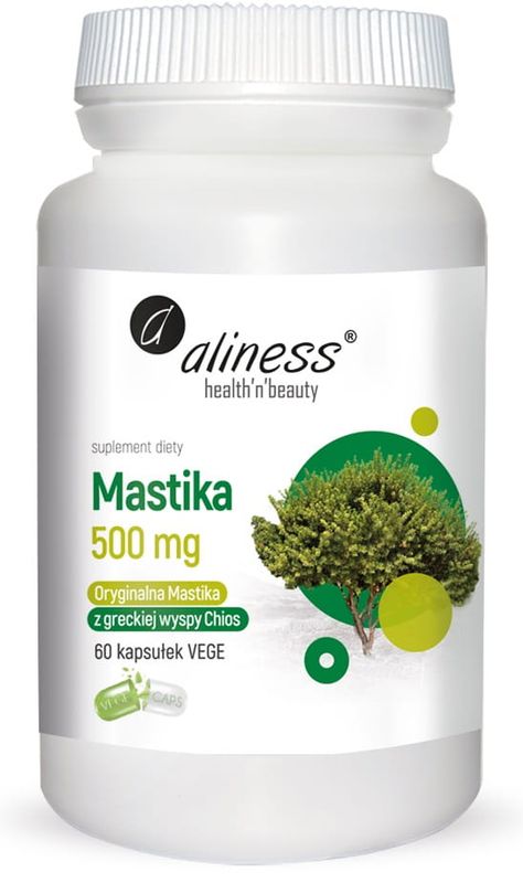 Mastika, sproszkowana żywica Pistacia lentiscus 500mg x 60 Vege caps.
