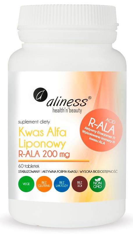 Kwas Alfa Liponowy R-ALA 200 mg 60 tabletek