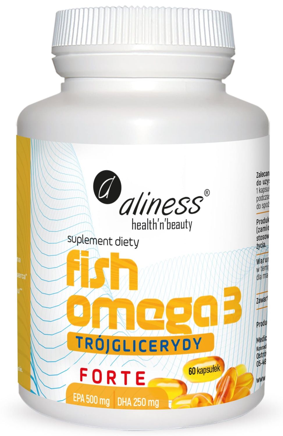 Fish OMEGA 3 FORTE Trójglicerydy 500/250mg Aliness