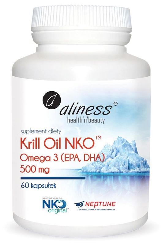 Krill Oil NKO Omega 3 z Astaksantyną, 500 mg x 60 caps
