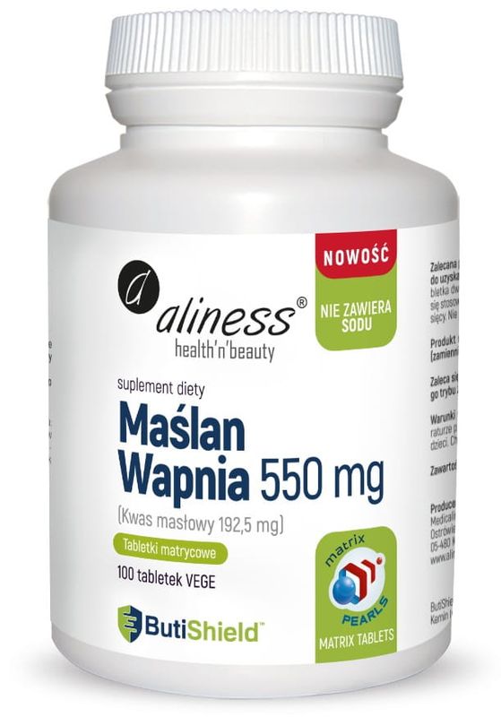 Maślan wapnia 550 mg (bez sodu) x 100 tab. matrycowych