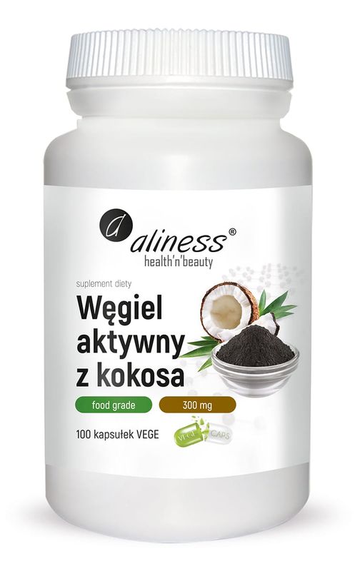 WĘGIEL AKTYWNY Z KOKOSA kapsułki Aliness
